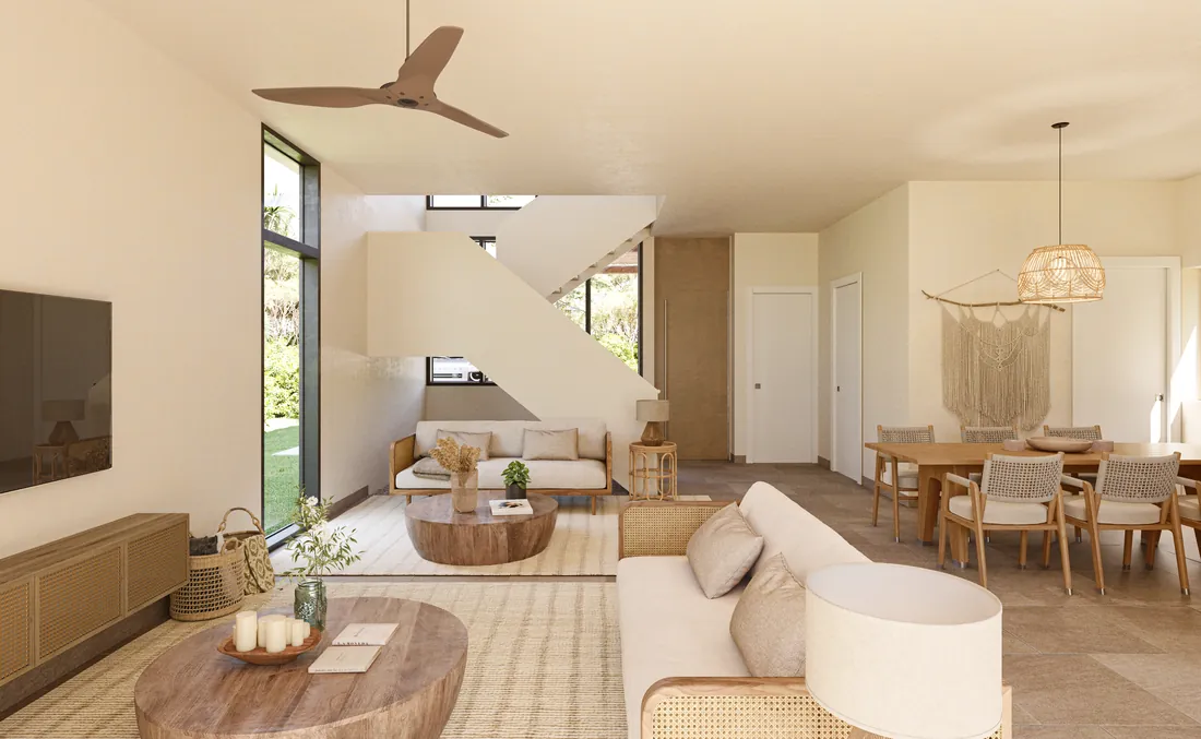 Villa Tao — sala en familia