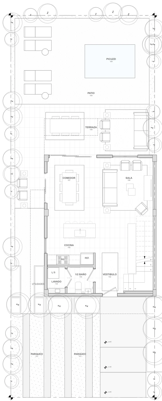 Villa Tuk — planta 1er nivel