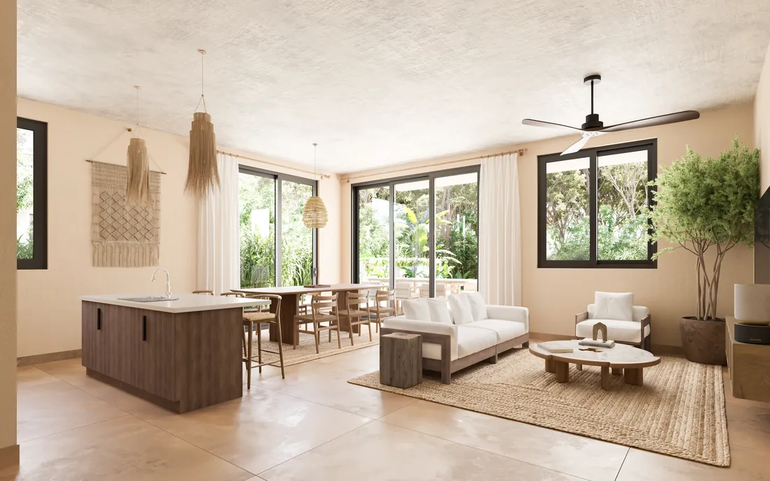 Villa Tuk — sala y comedor