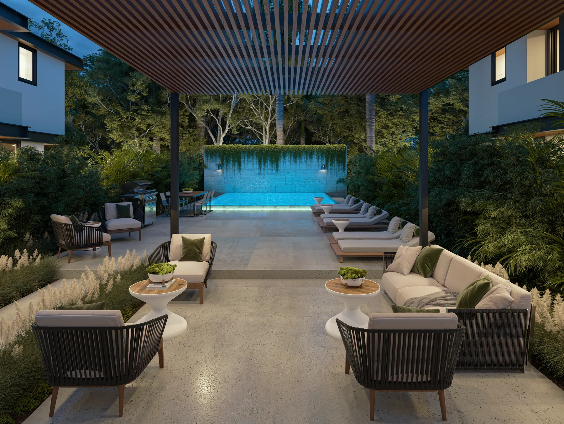 Amenidad — lounge y piscina, vista 1
