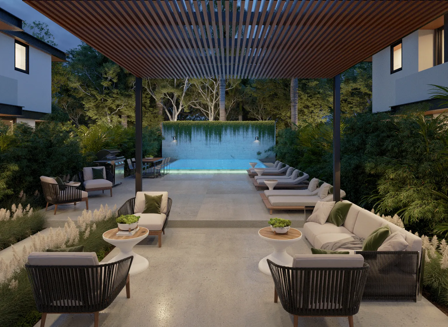 Amenidad — lounge y piscina, vista 2