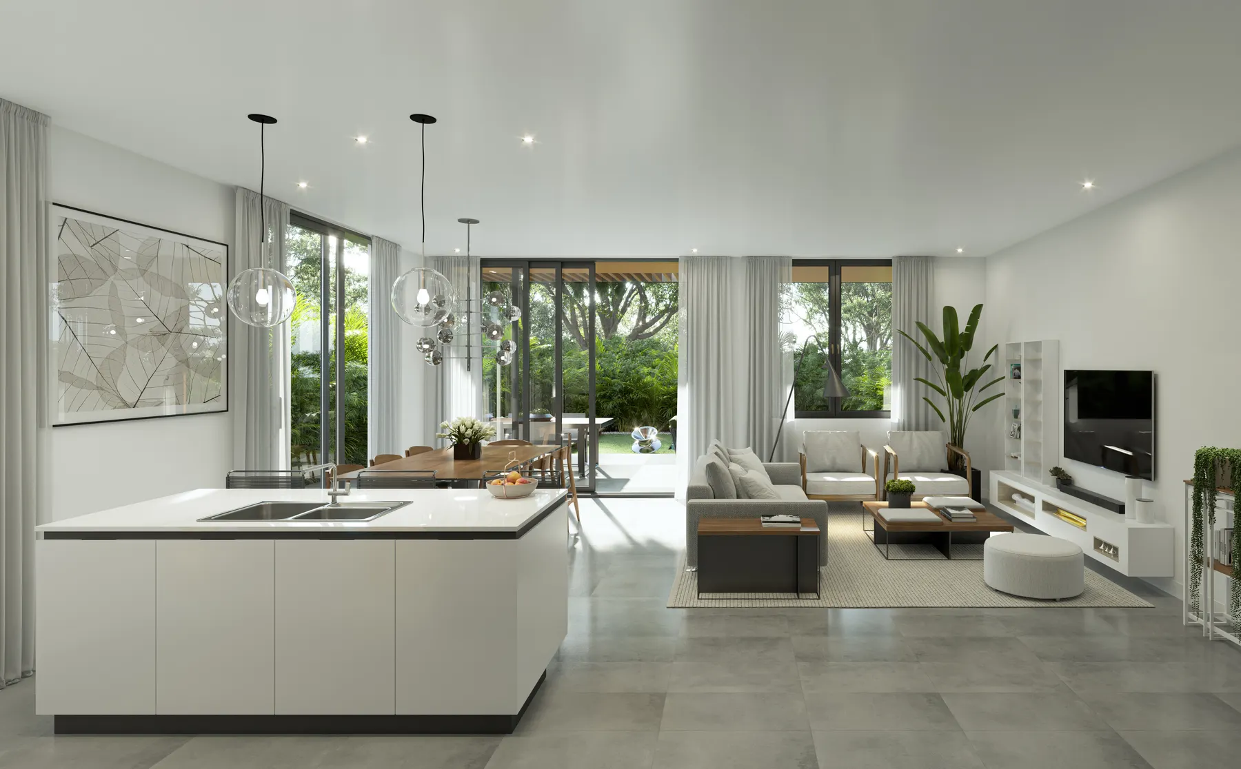 Villa Areca — sala y comedor
