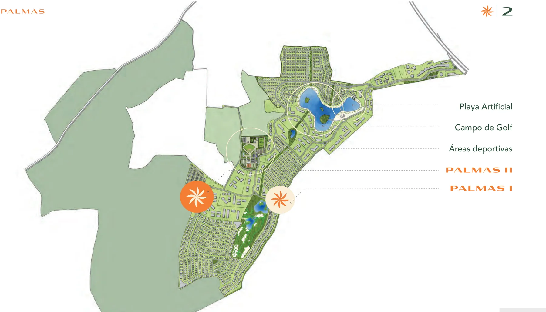 Mapa de la comunidad Vistacana — Palmas I y Palmas II