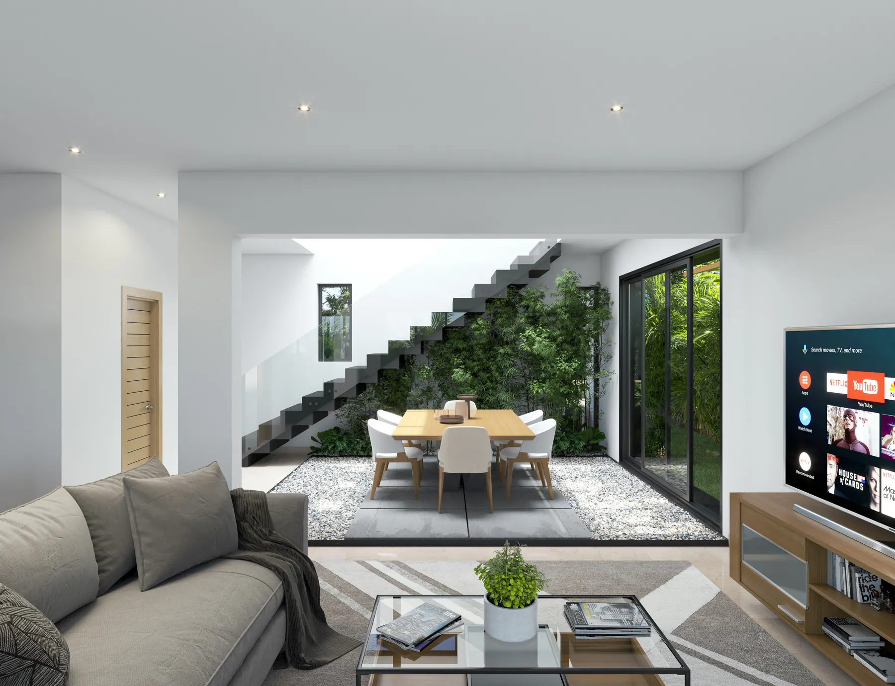 Villa Palmera — sala a doble altura