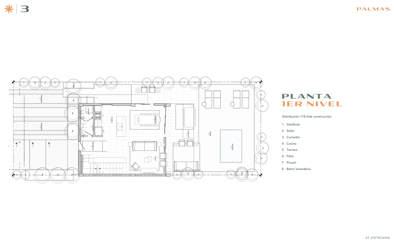 Villa Areca, planta 1er nivel
