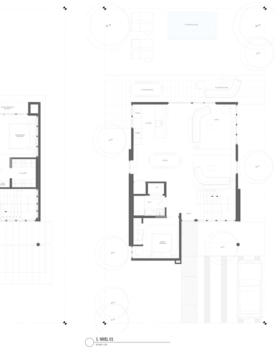 Villa Palmito, planta nivel 01