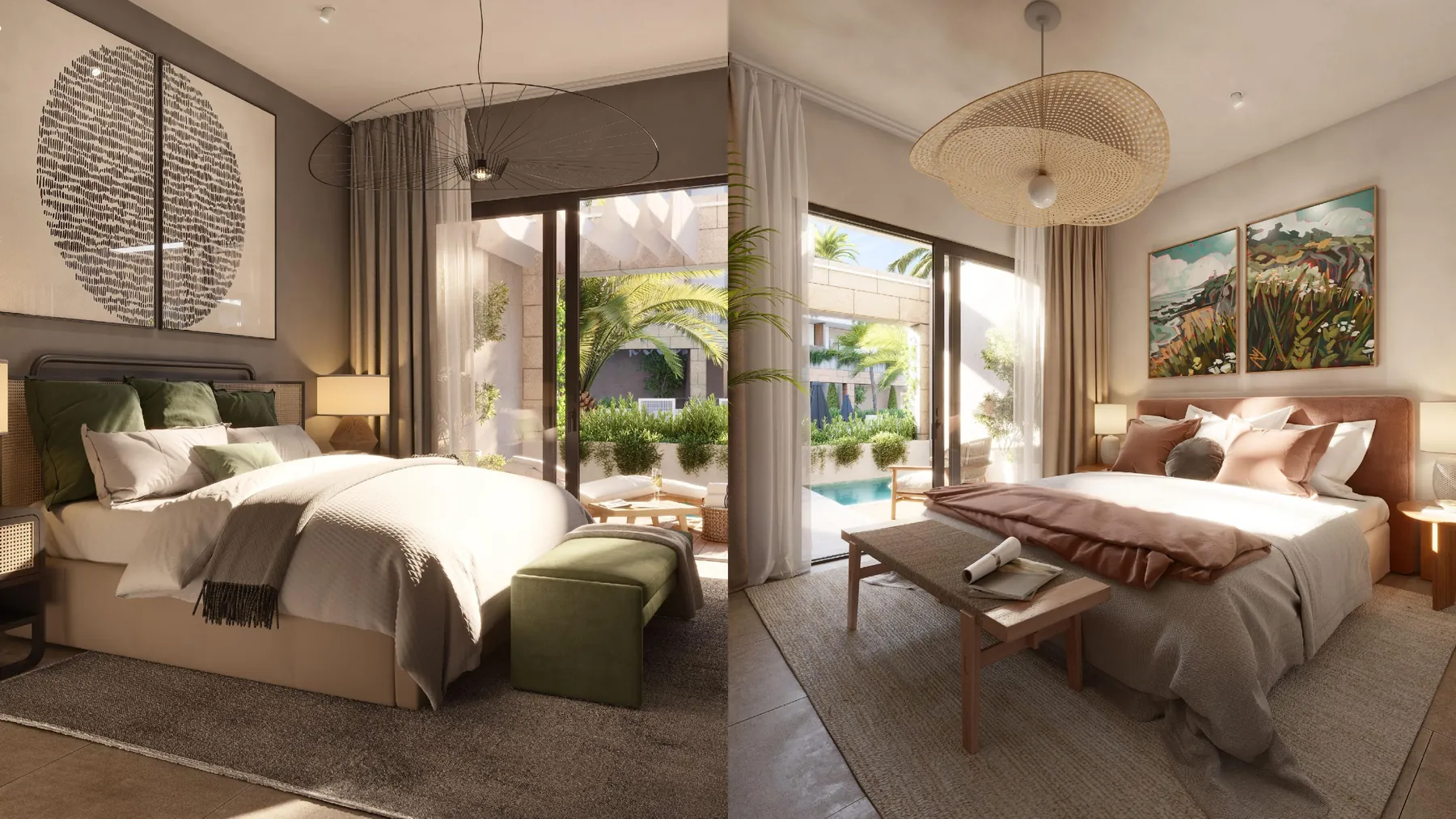 Dos estilos de habitación disponibles