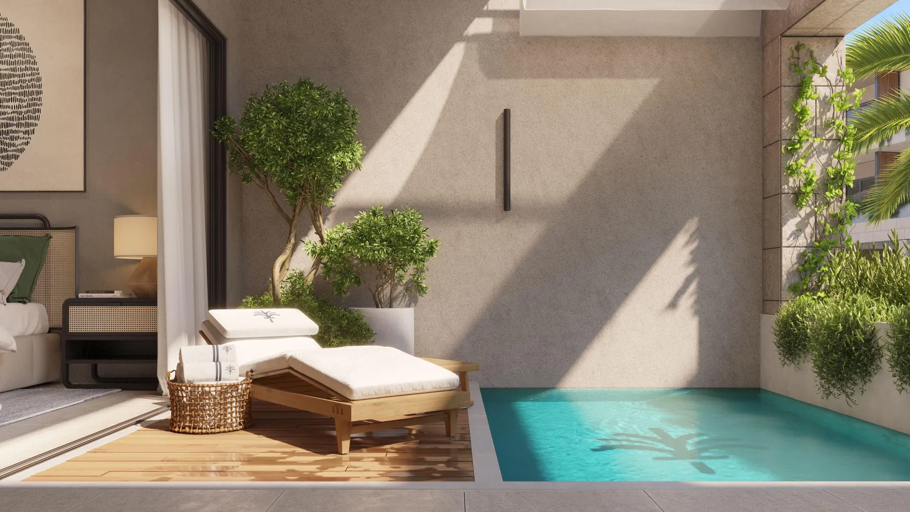 Piscina privada de unidad en primer piso