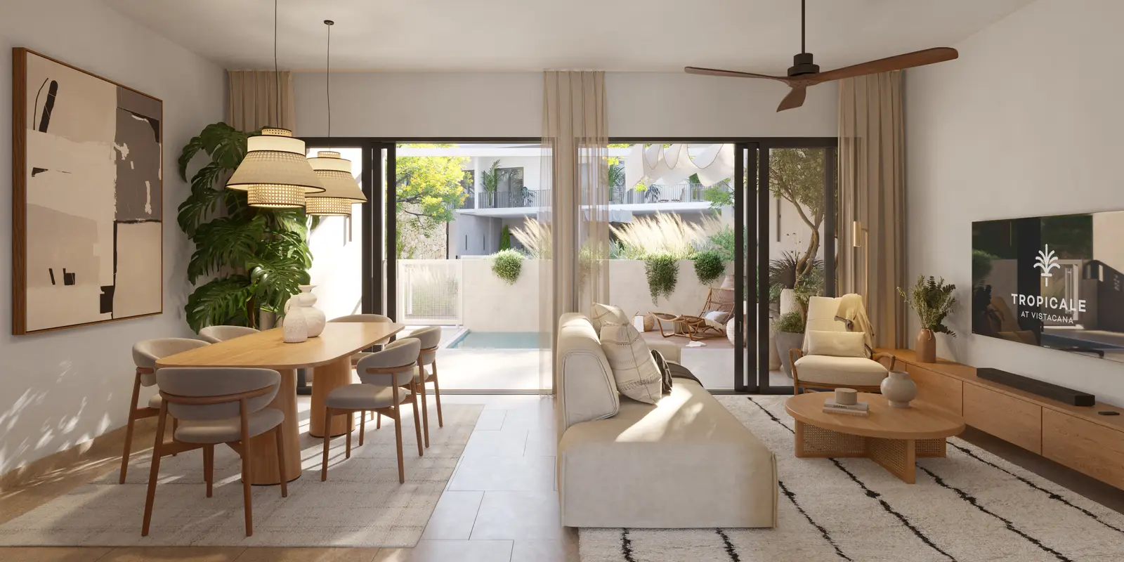 Interior sala-comedor townhouse