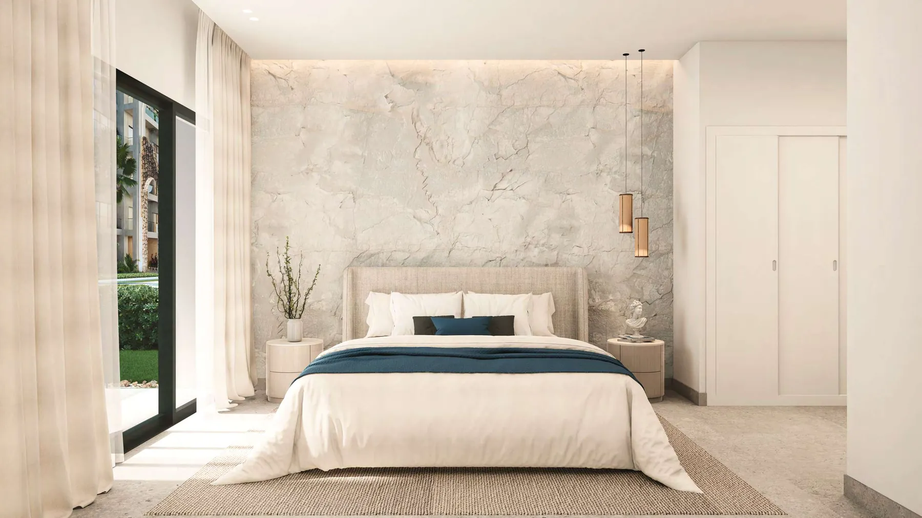 Habitación de Poseidonia Residences