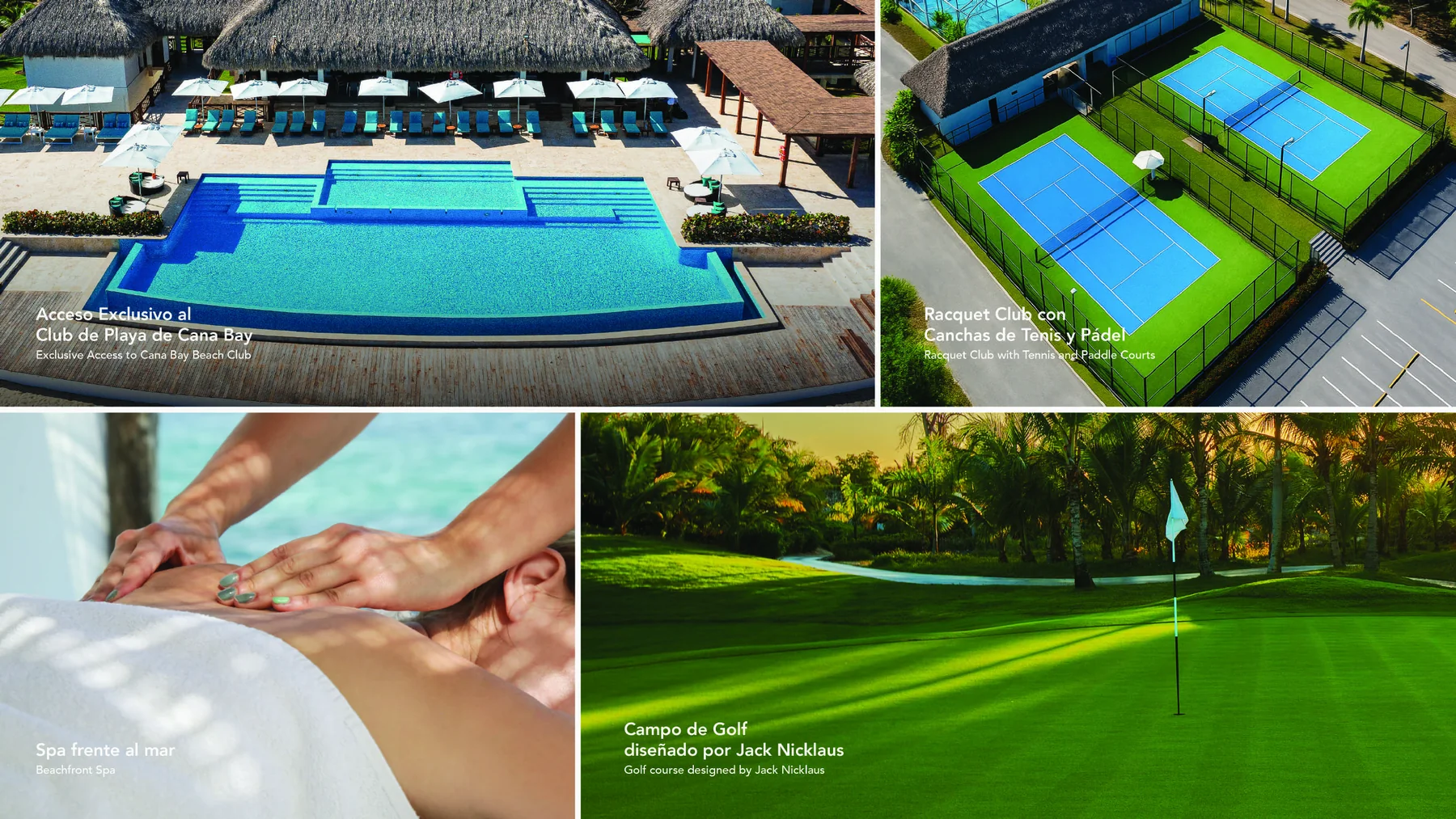 Club de playa, Racquet Club, spa y campo de golf en Cana Bay