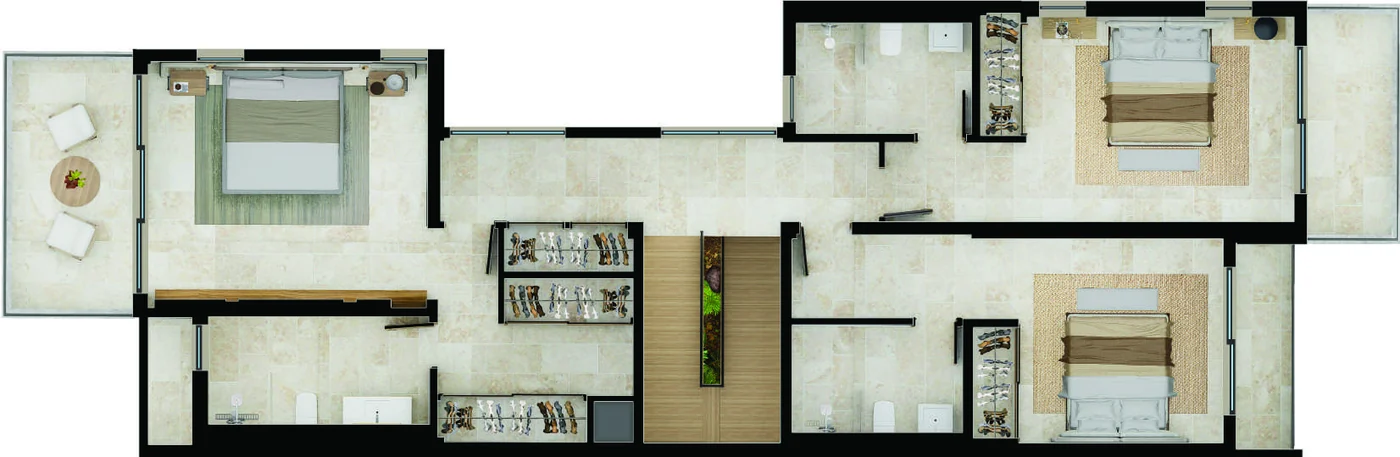 Plano arquitectónico 2do nivel Villas Poseidonia
