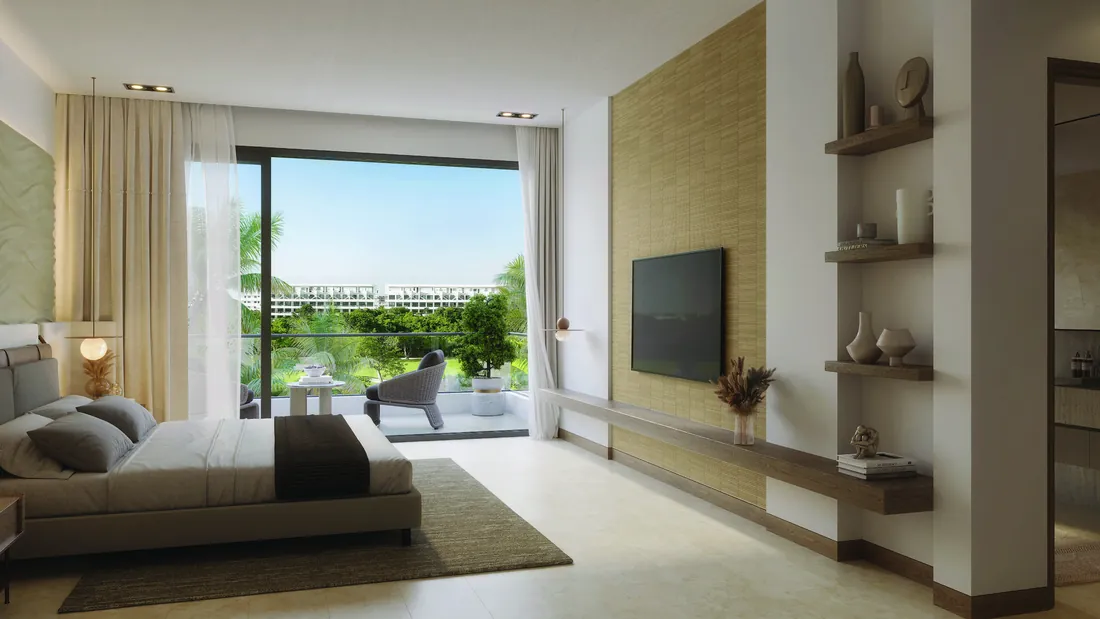 Habitación principal de Villas Poseidonia