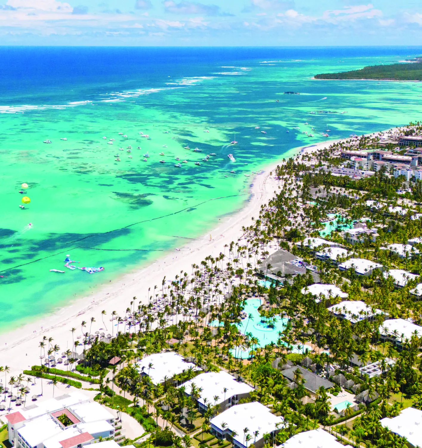 Playa y arrecife en Punta Cana