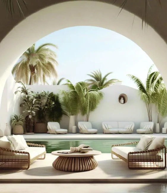 Terraza lounge del Villas Wellness Center
